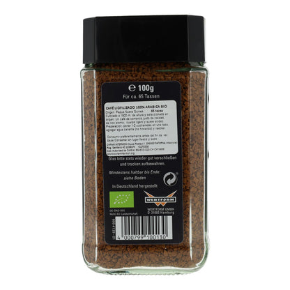 Café Arabica bio lyophilisé issu du commerce équitable, Mount Hagen, 100 g