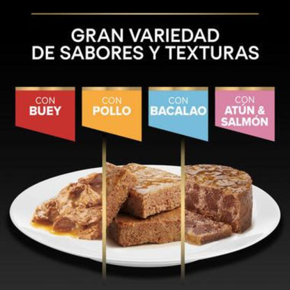 Pro Plan Chat adulte stérilisé Maintenance au poulet et au bœuf en sauce Purina 10 sachets de 85 g
