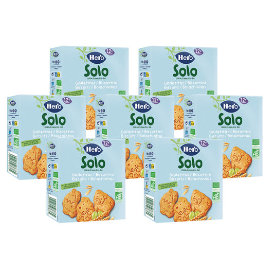 Confezione da 7 biscotti a forma di animali Solo Cereali 100 g-Hero Solo