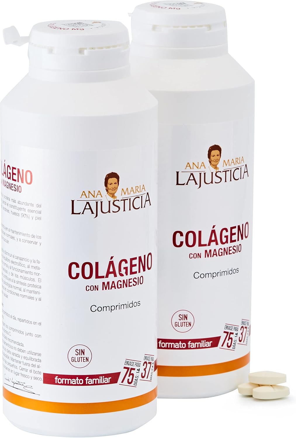 2er-Pack Kollagen mit Magnesium Ana María La Justicia 450 Tabletten