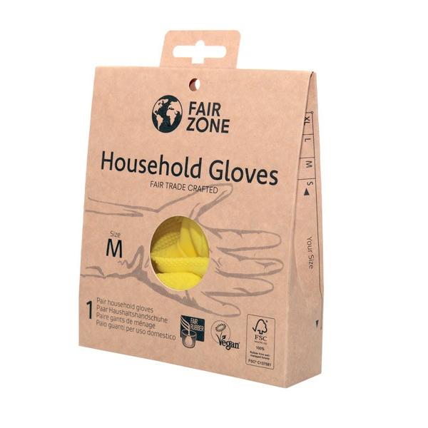 Gants ménagers Fair Squared 100 % latex naturel certifié FSC, taille M