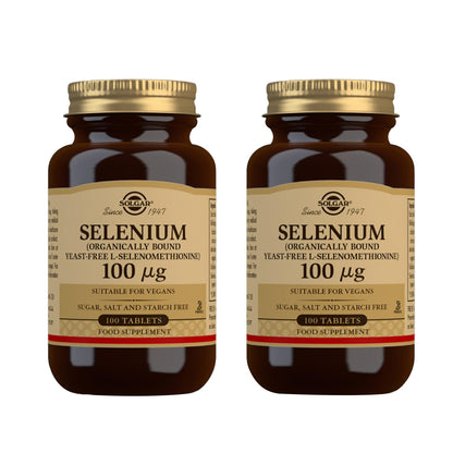 Pakiet 2x Selen (bez drożdży), 100 tabletek po 100 mg