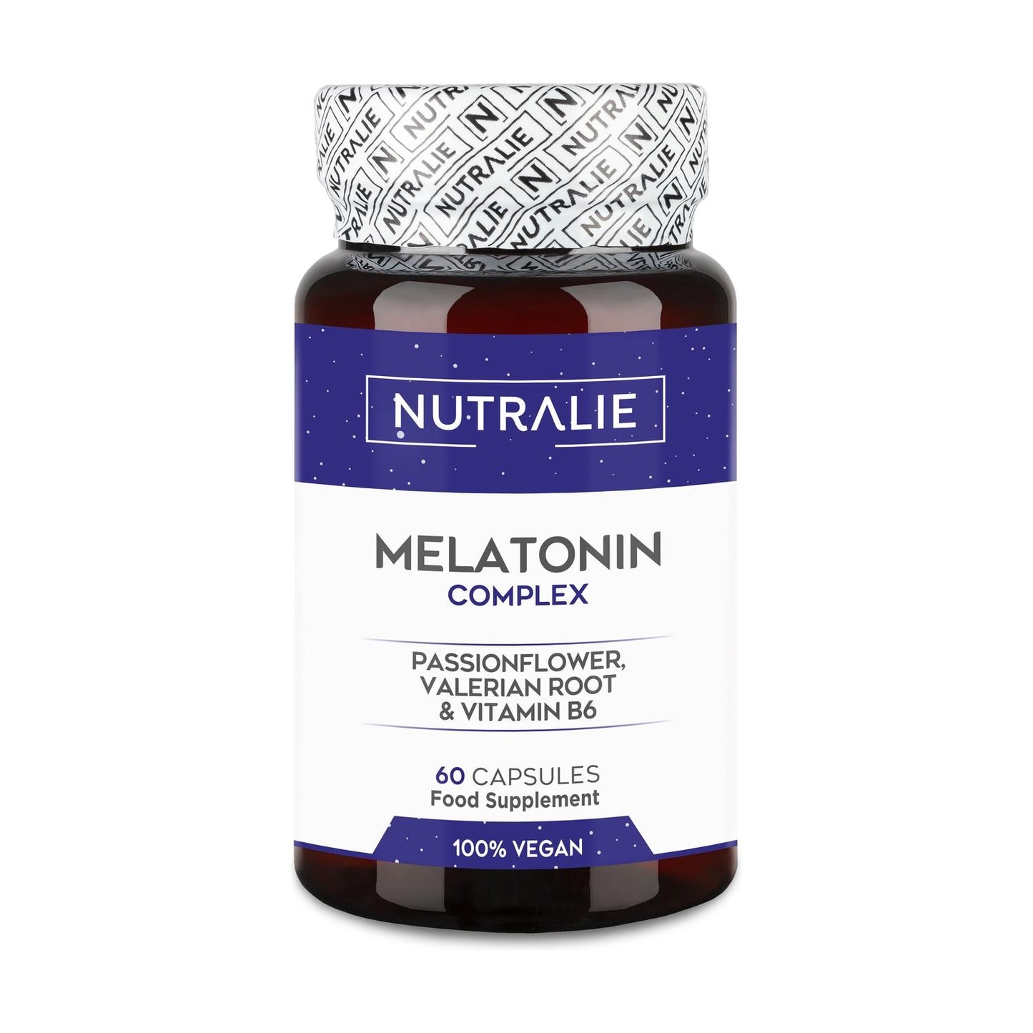 Melatonin med passionsblomma + valerianarot + B6 Nutralie 60 kapslar