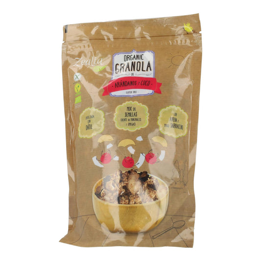 Granola aux myrtilles et à la noix de coco BIO sans gluten Zealia 300 g