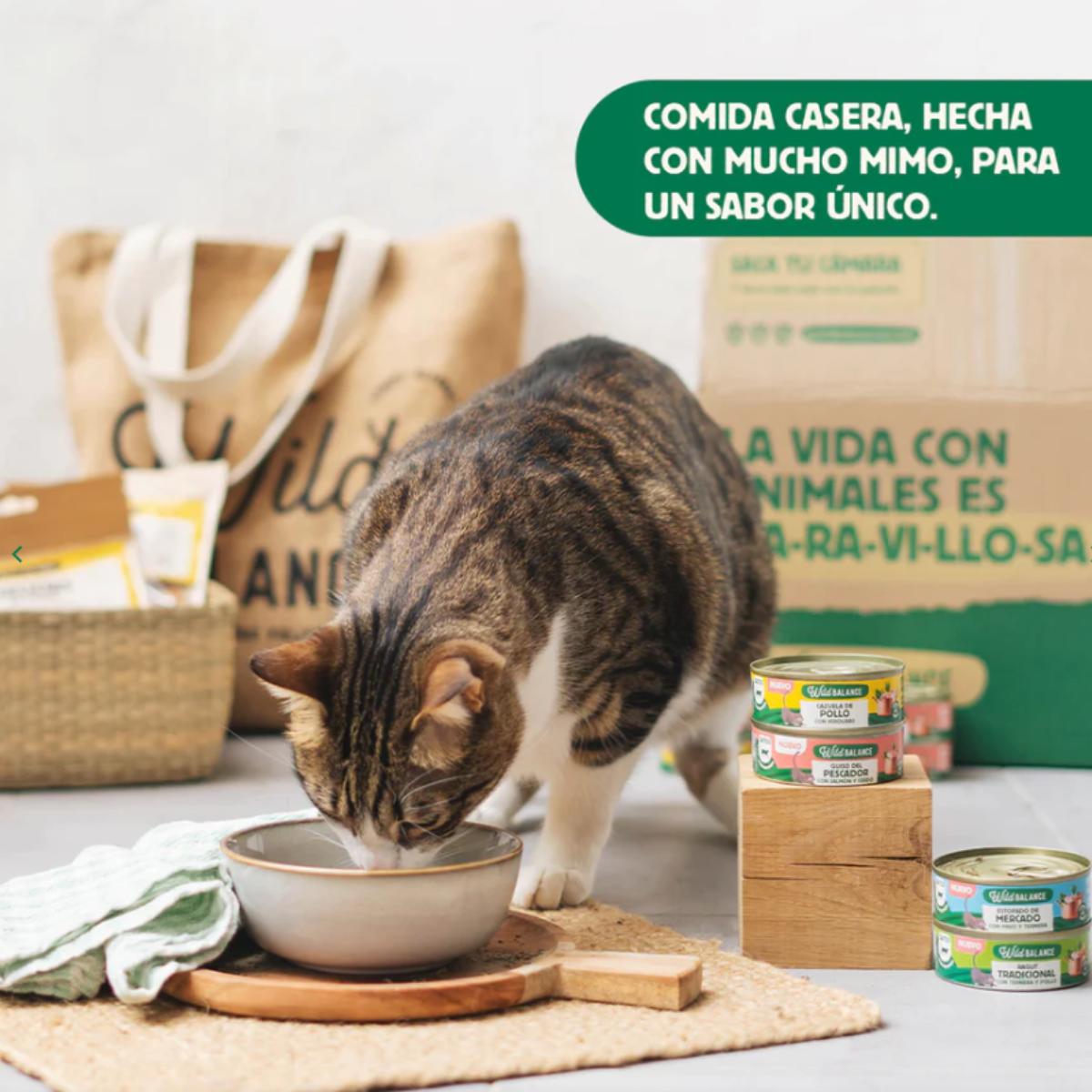 Full tin of Wild Balance Market Stew with Turkey and Beef for Cats 80 g