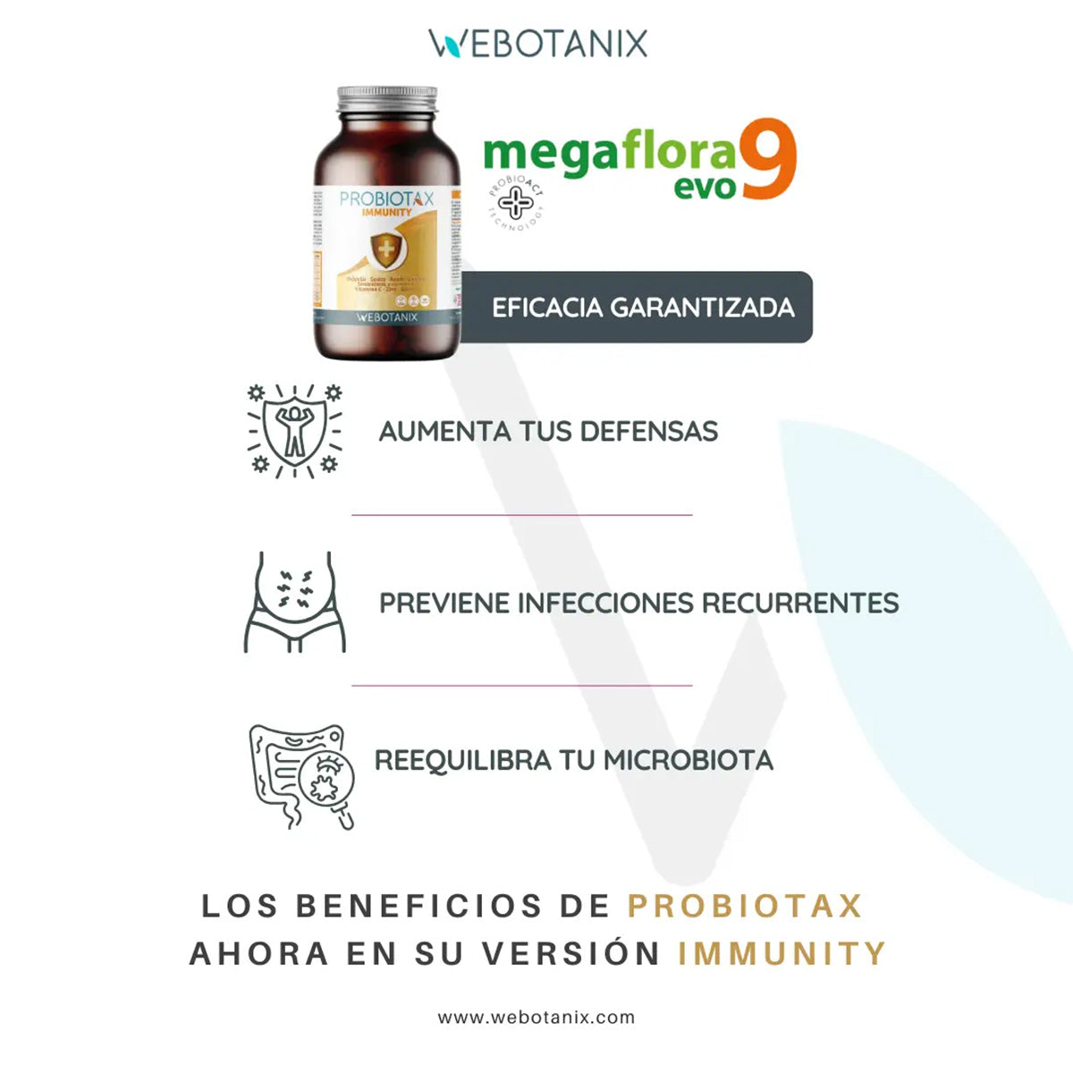 Probiotax Immunity Defensas WeBotanix 45 kapslar
