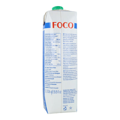 6er-Pack 100 % natürliche Kokosnusswasser Foco 1 l