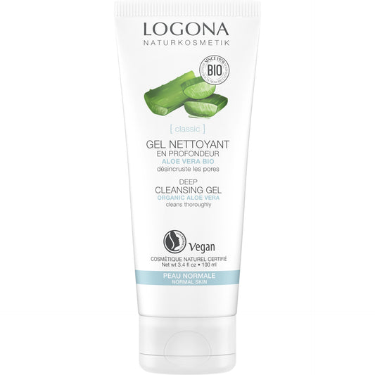 Diep reinigende gel Aloe Vera Bio Logona, 100 ml
