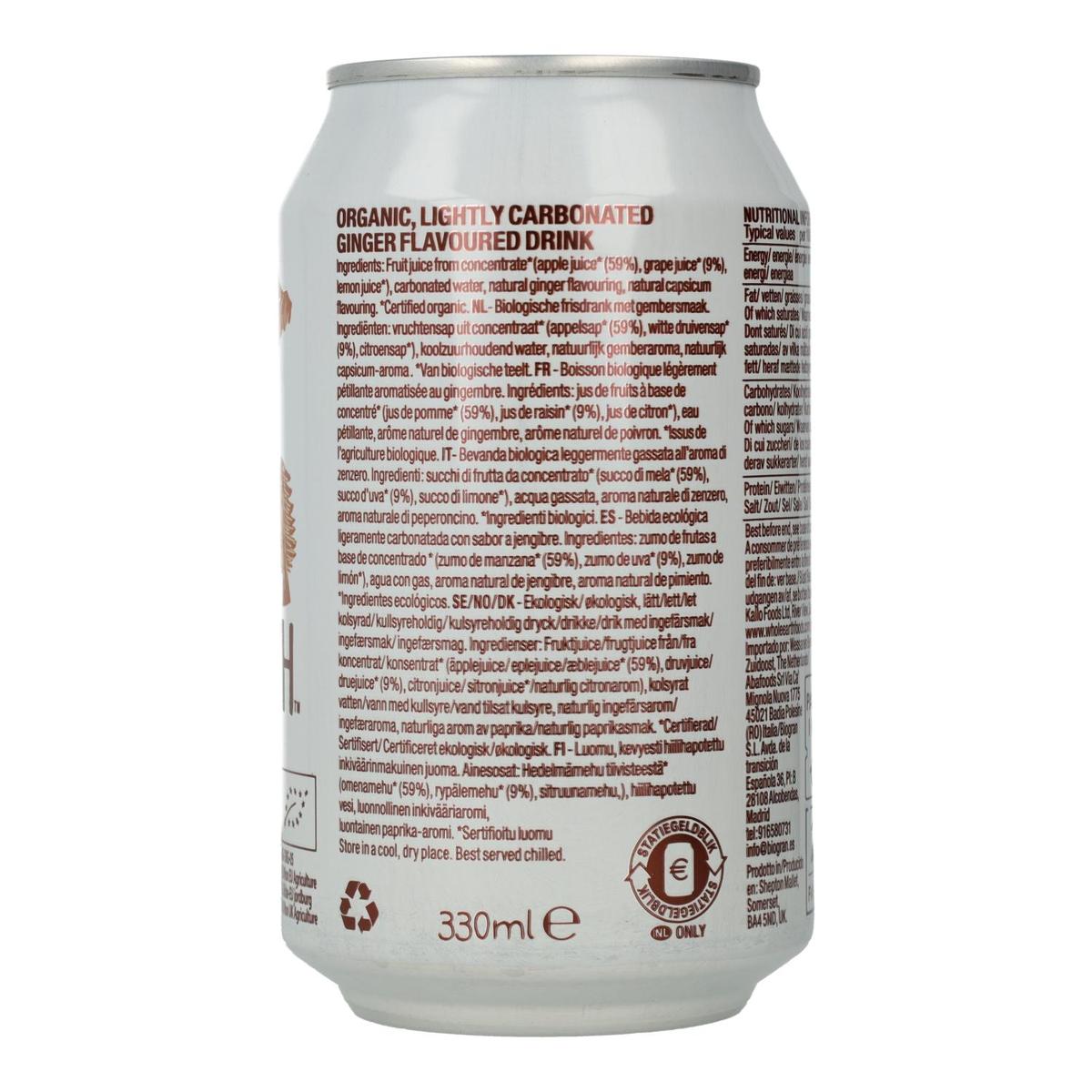 Confezione da 6 bibite allo zenzero Whole Earth 330 ml