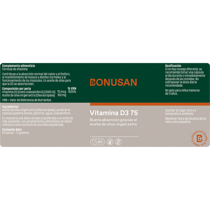 Vitamina D3 75 Bonusan 60 perle