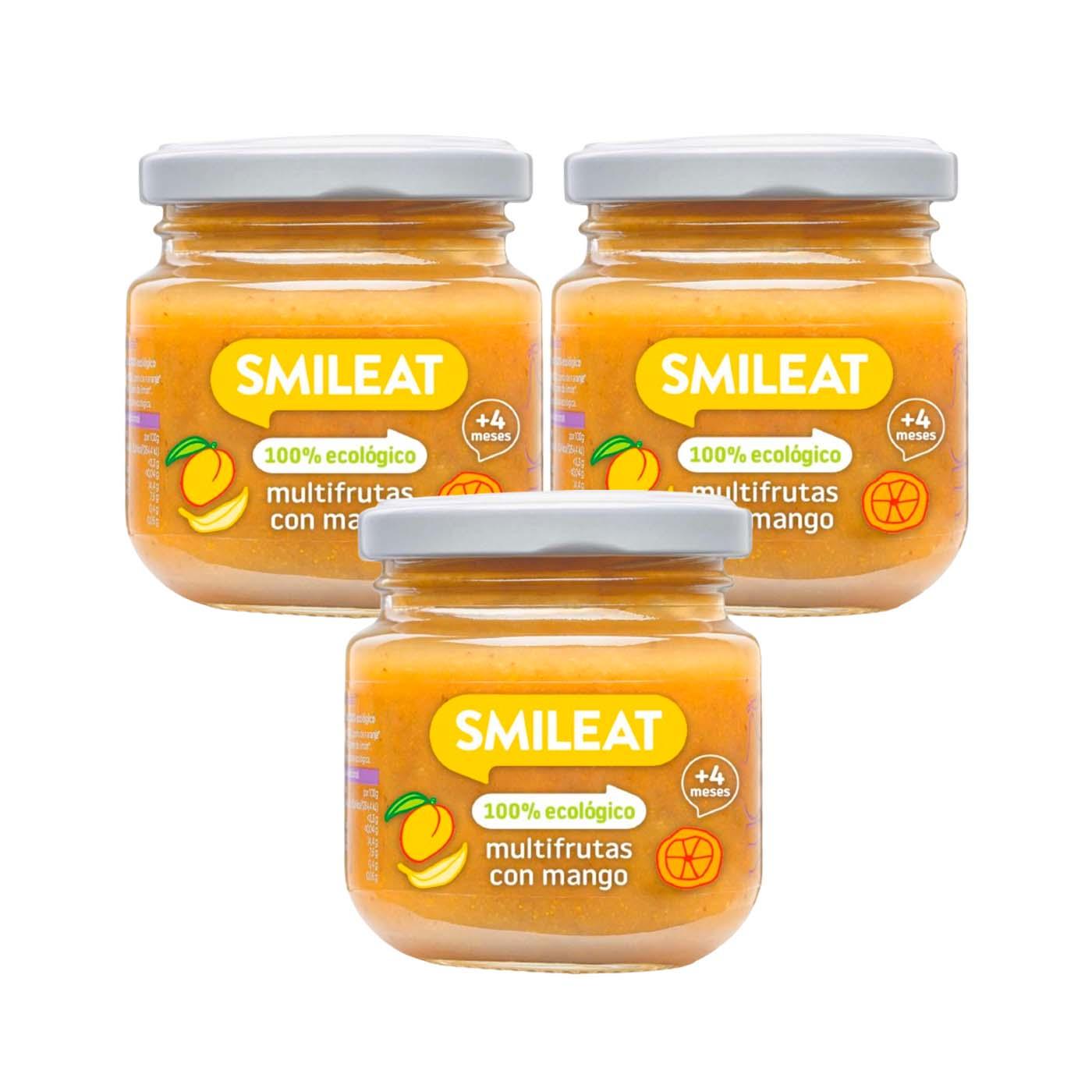 PROMO 3x Pot BIO multifruits +6 mois Smileat 130 g