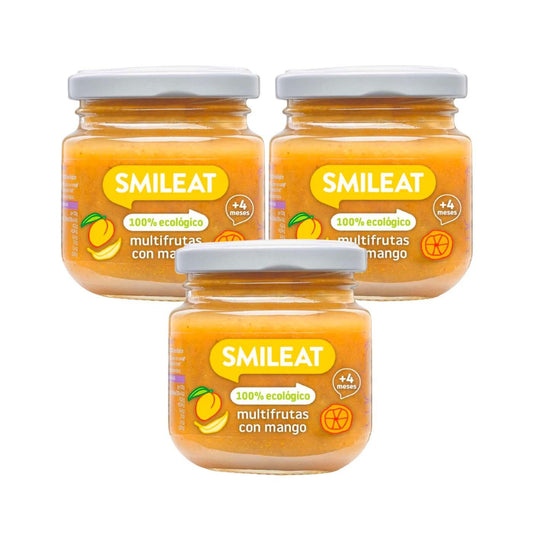 PROMO 3x Pot BIO multifruits +6 mois Smileat 130 g