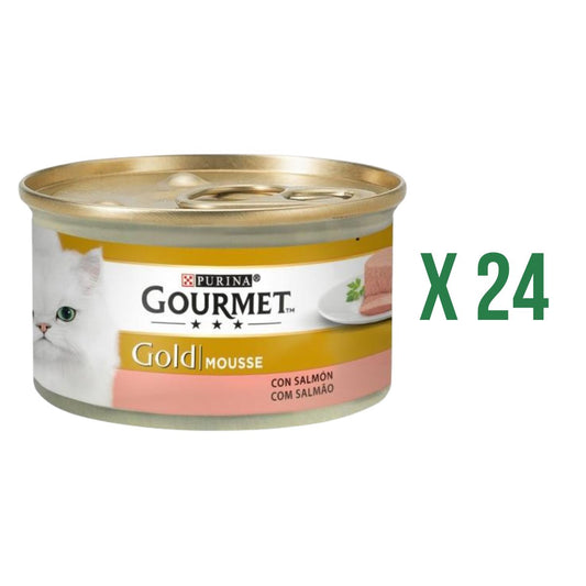 Lot de 24 mousses GOURMET GOLD au saumon 85 g