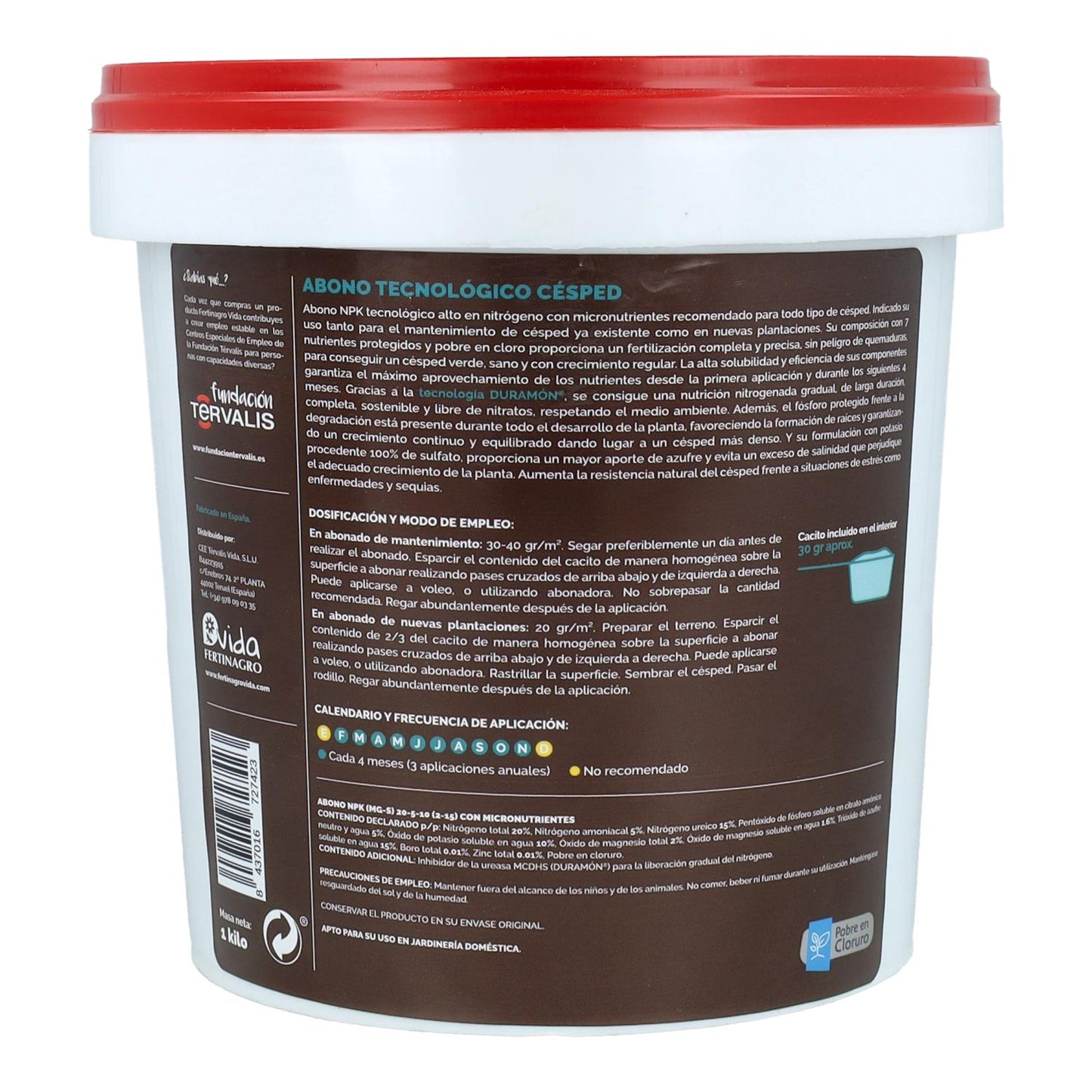 Abono césped tecnológico Fertinagro 1 kg