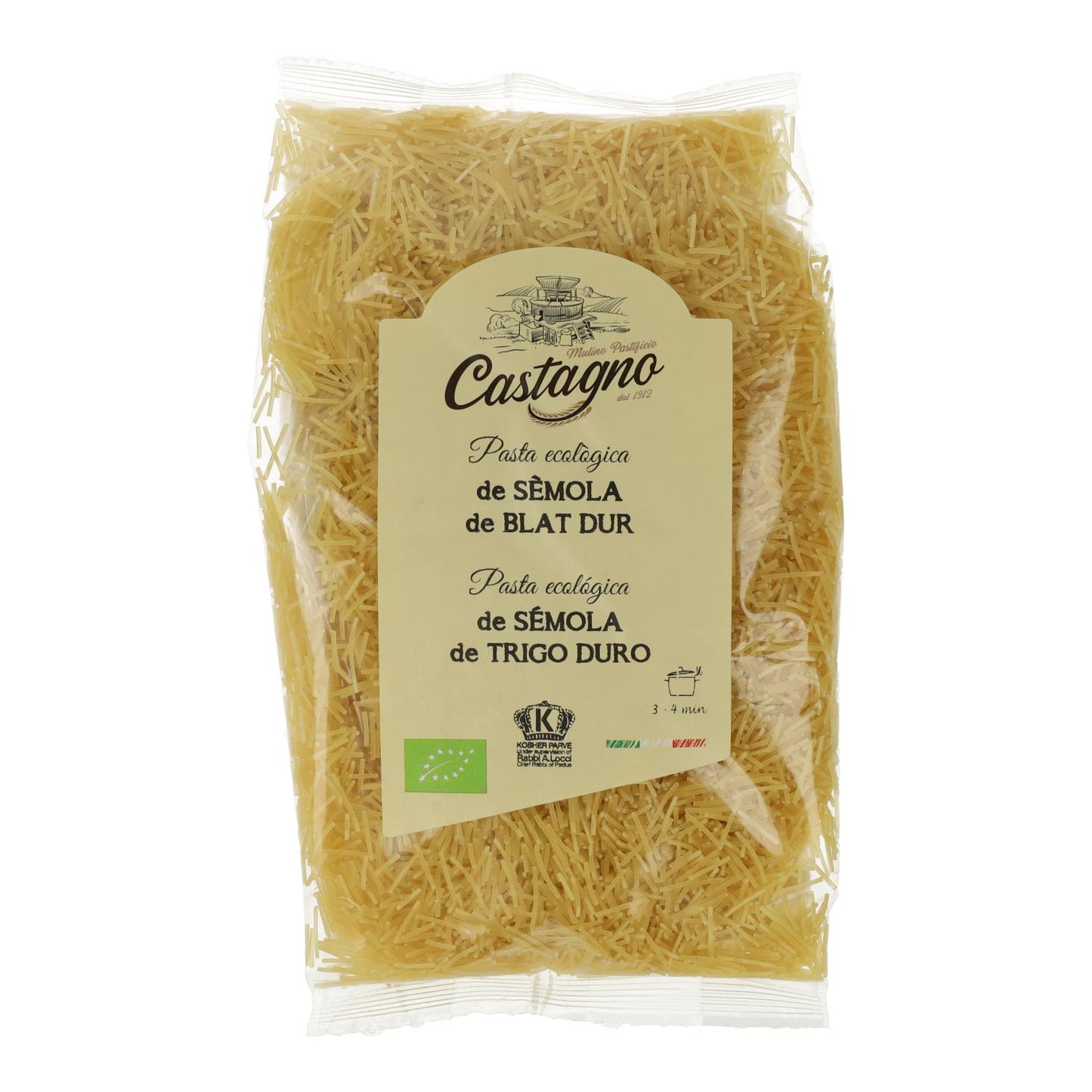 Pasta di grano duro (capelli d'angelo) ECO Castagno 500 g