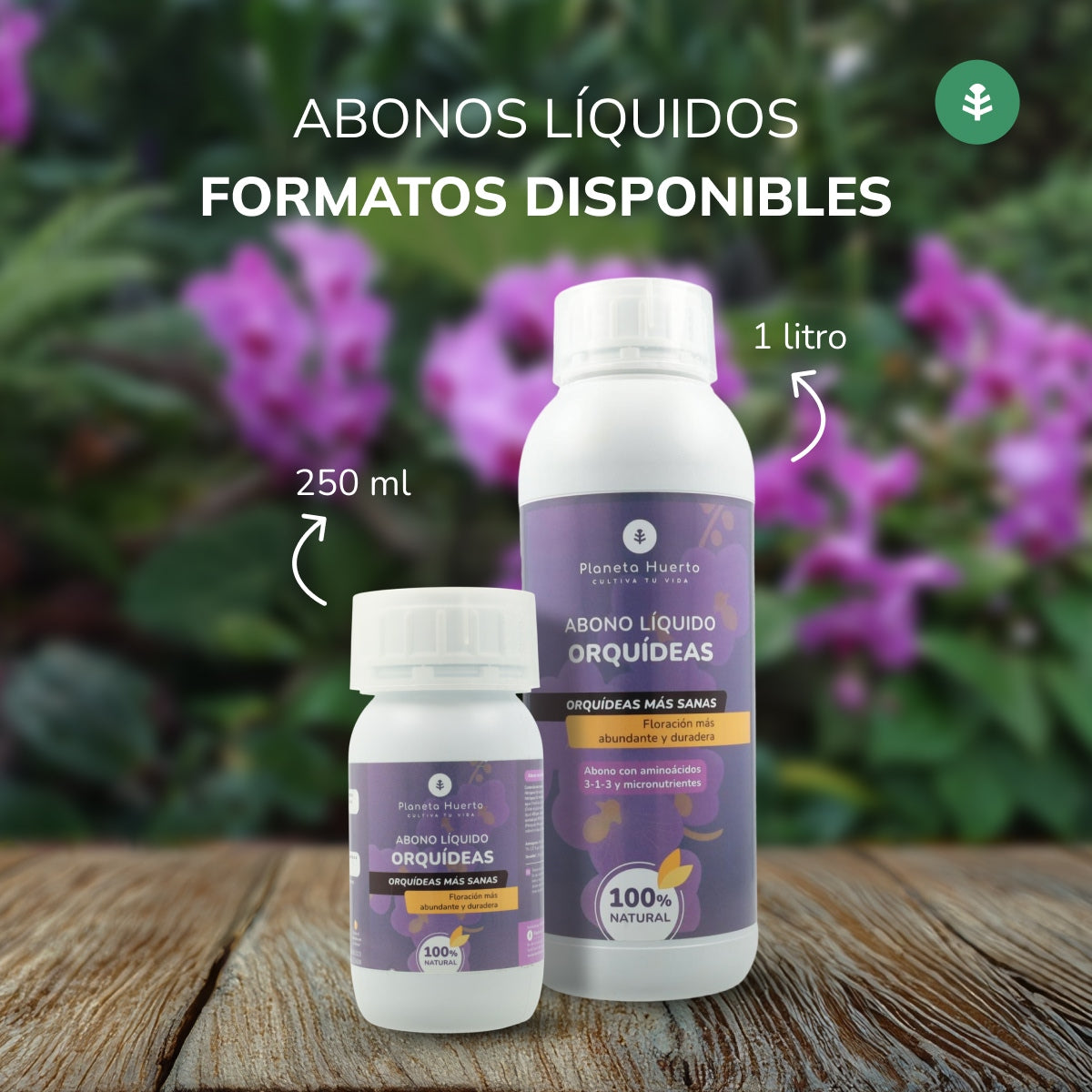 Engrais liquide pour orchidées Planeta Huerto 250 ml