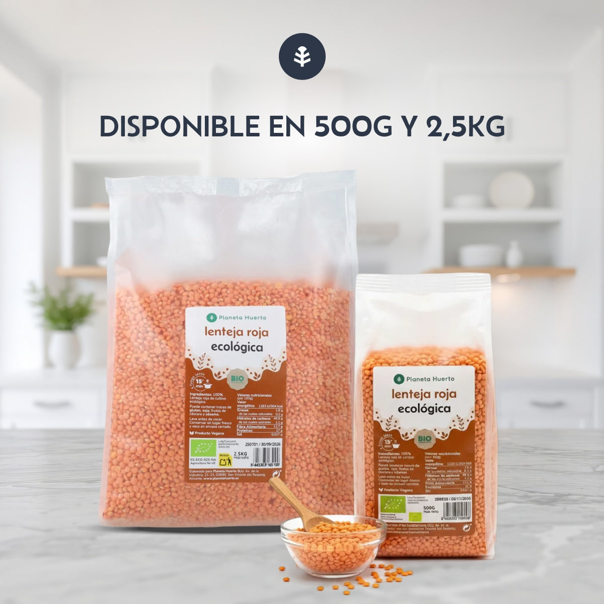Lentilles rouges ECO Planeta Huerto 500 g