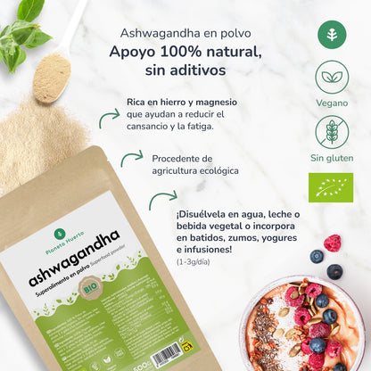Poudre d'ashwagandha ECO Planeta Huerto 500 g