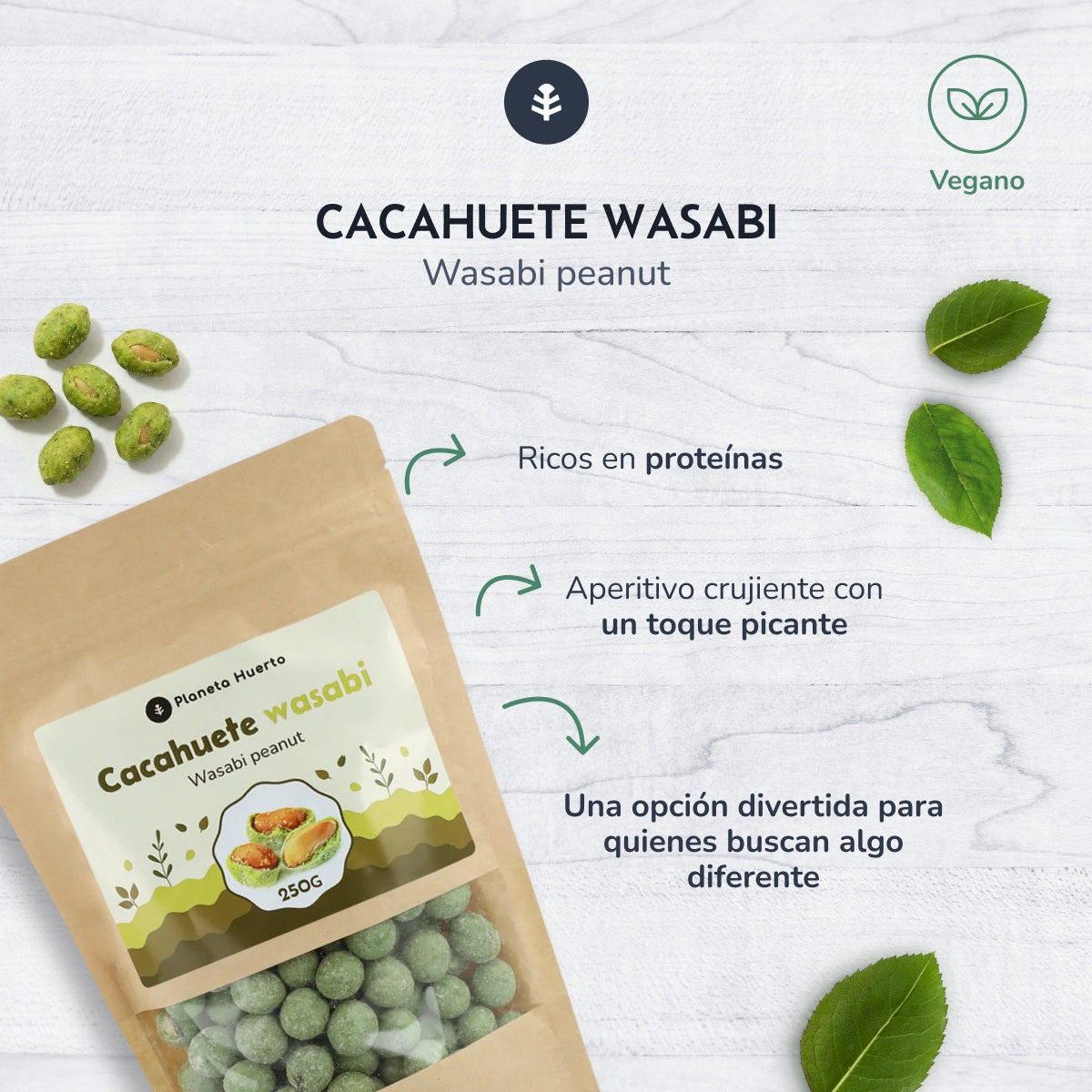 Erdnuss mit Wasabi Planeta Huerto 250gr