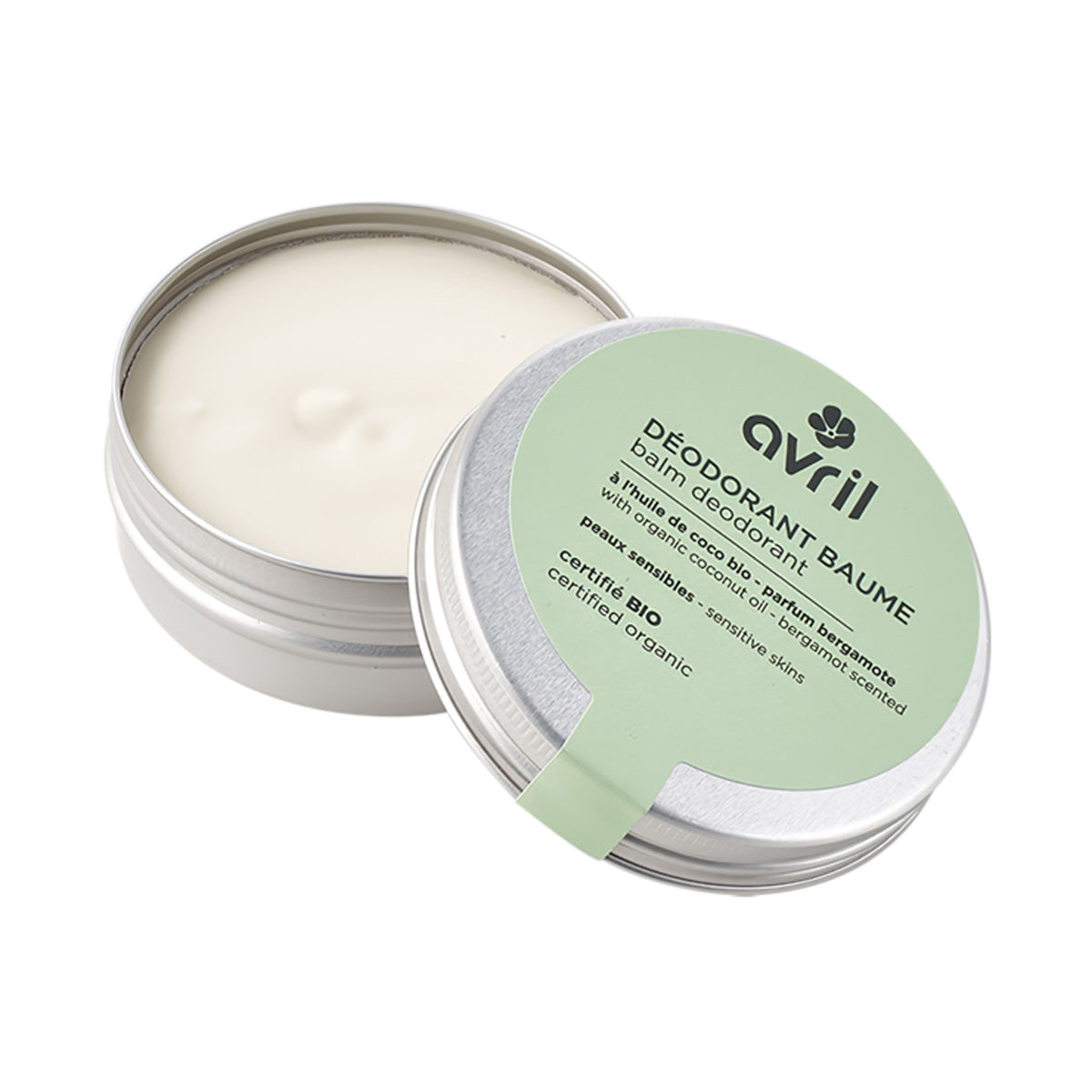 Baume déodorant pour peaux sensibles à la bergamote, Avril, 85 g