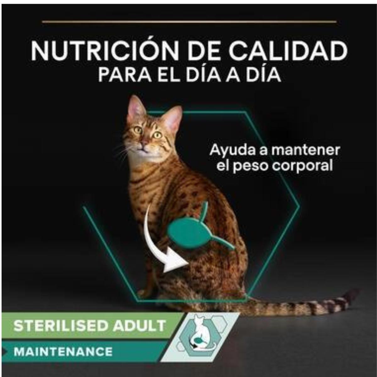 Pro Plan Chat adulte stérilisé Maintenance au poulet et au bœuf en sauce Purina 10 sachets de 85 g