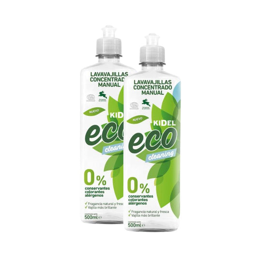 Lot de 2 flacons de liquide vaisselle Kidel Eco Mimidu 500 ml