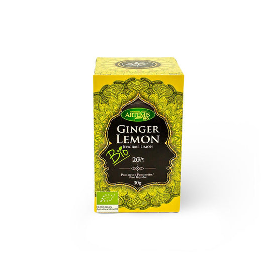 Infusion gingembre et citron Artemis Bio, 20 sachets de thé