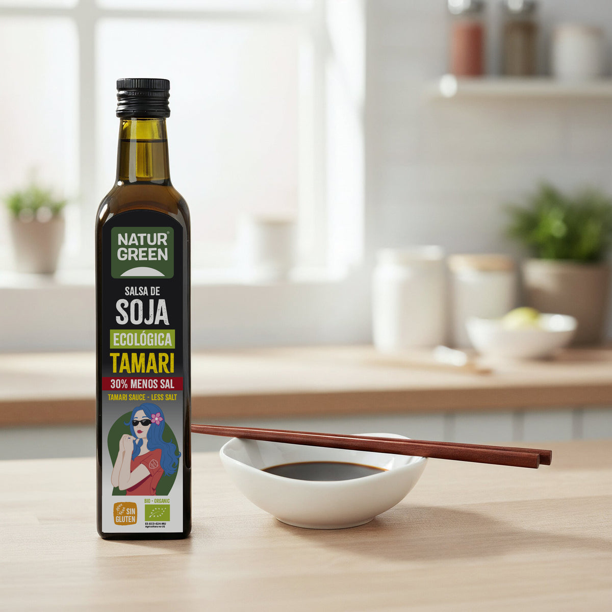 Tamari à teneur réduite en sel bio NaturGreen 500 ml