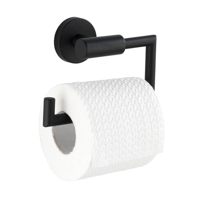 Bosio Matte Black Stainless Steel Toilet Roll Holder Without Lid Wenko