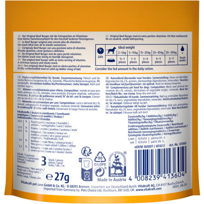 Vitakraft Beef Burger 3 st