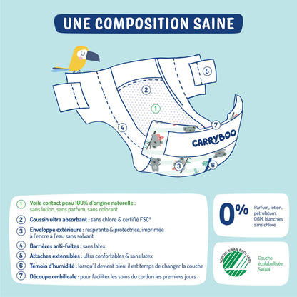 Blöjor Carryboo Nature Naturliga blöjor och sovpåsar, storlek 6 (16-30 kg)