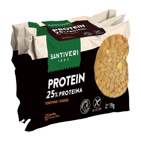 Tortitas Protein sin gluten Santiveri 3 Paquetes de 57 gr