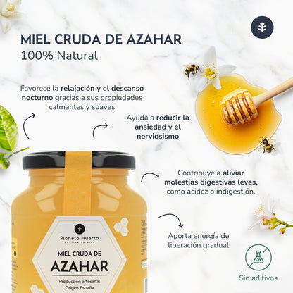 Pack 6x Miel Cruda de Azahar Planeta Huerto 500 g