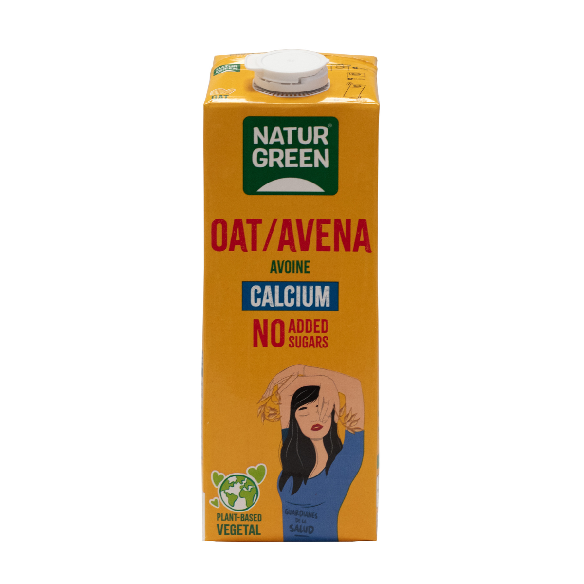 Boisson végétale à l'avoine sans sucres ajoutés, calcium Naturgreen 1 litre