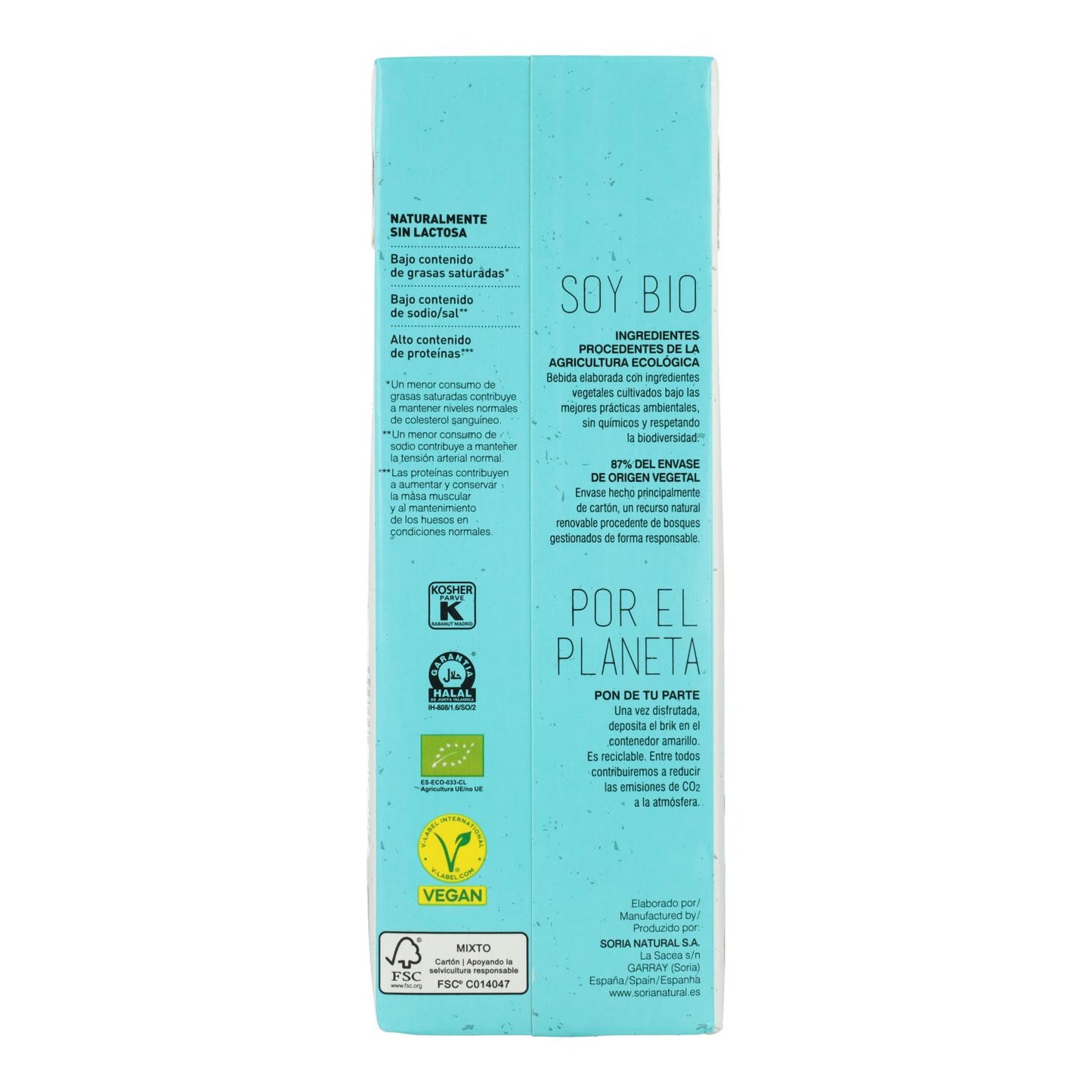 6er-Pack Bio-Sojagetränk Soria Natural 1 l