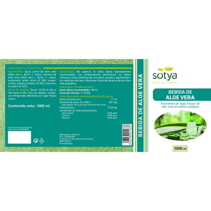 Aloë vera-sap Sotya 1 liter