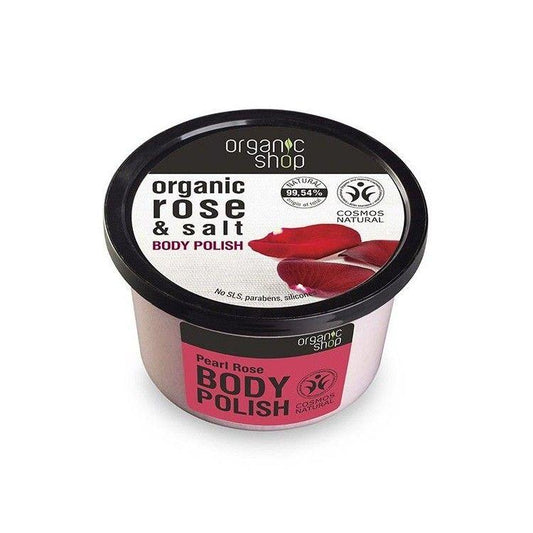 Piankowy peeling do ciała Perła Różowa Organic Shop 250 ml