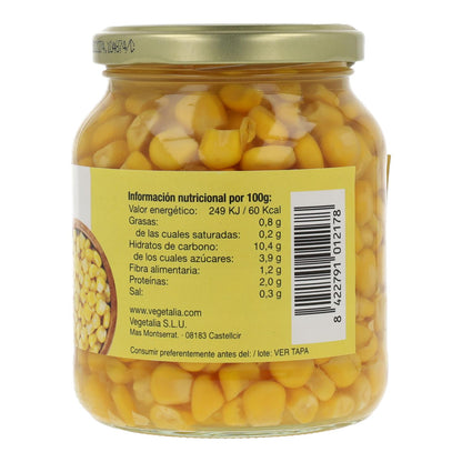 Maïs doux bio en bocal en verre Vegetalia 350 g 