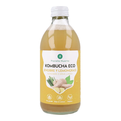 Kombucha ECO Ingefära och citrongräs Planeta Huerto 330 ml