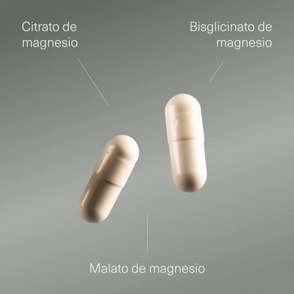 Complesso di magnesio triplo 3000 mg di magnesio, bisglicinato di magnesio, citrato e malato Aldous Bio 200 capsule