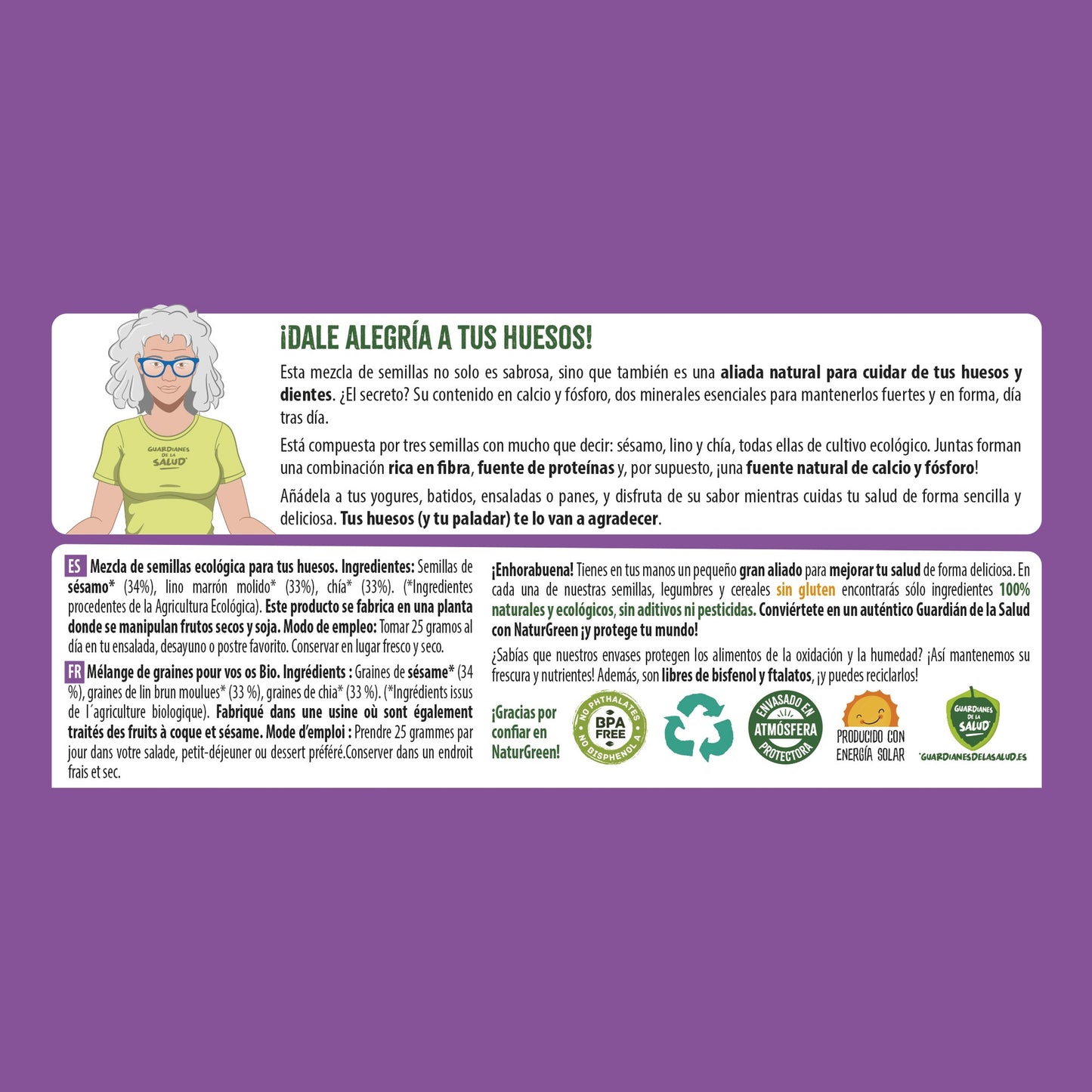 Miscela di semi SmartMix per ossa biologici Naturgreen 175 g