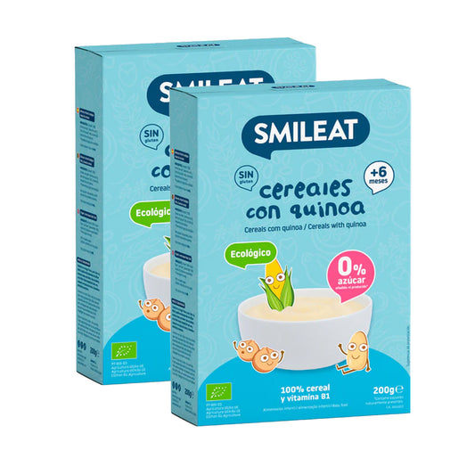 Pakket 2x glutenvrije pap met quinoa Eco Smileat, 200 g
