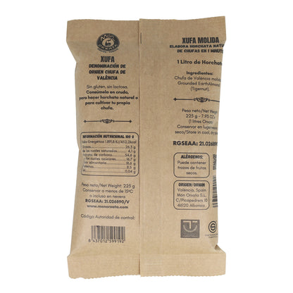 Gemalen tijgernoten uit Valencia D.O. Mon Orxata 225 g