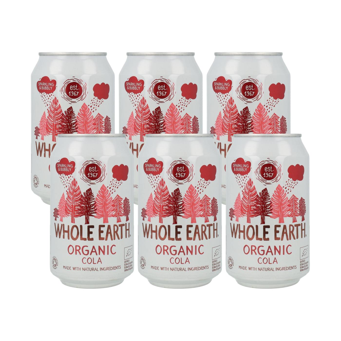 Pack of 6 Whole Earth Organic Cola Soft Drinks, 330 ml