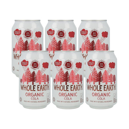 Pack of 6 Whole Earth Organic Cola Soft Drinks, 330 ml