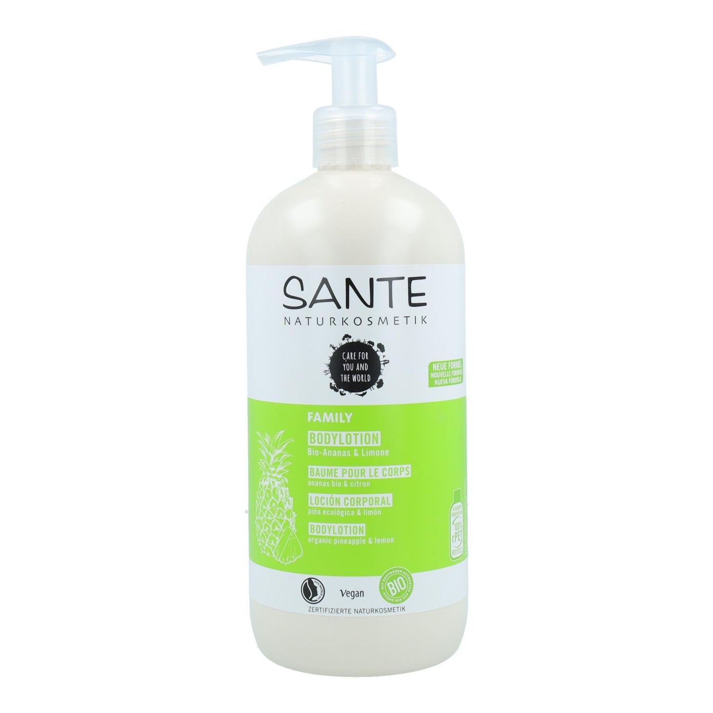 Lotion corporelle ananas et citron Sante 500 ml