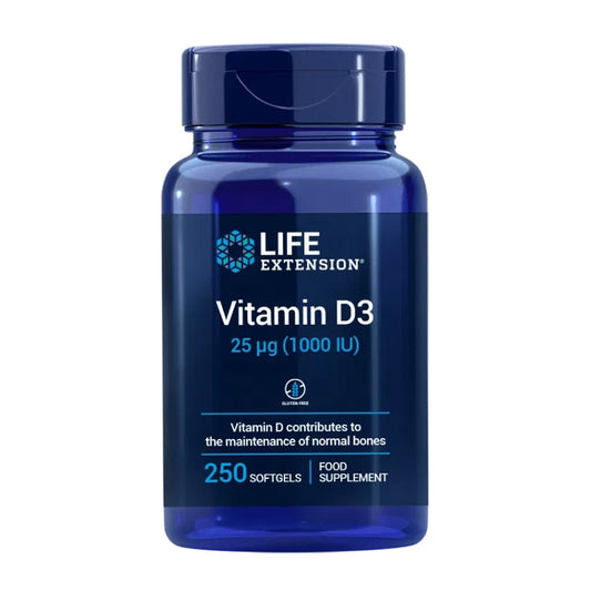 Vitamin D3 1000 IU, Life Extension 250 softgels