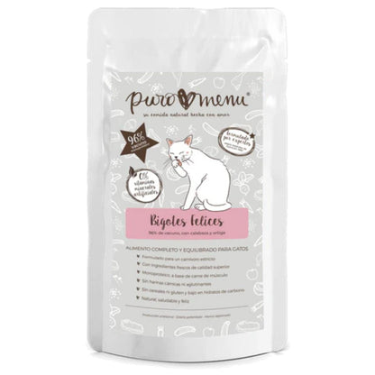 Barf-Nassfutter für Katzen „Bigotes felices” (Rind) BIO Puromenu 100 g
