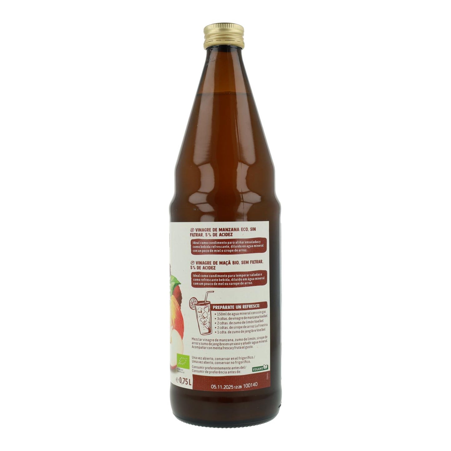 Vinaigre de pomme BIO Voelkel 0,75 L