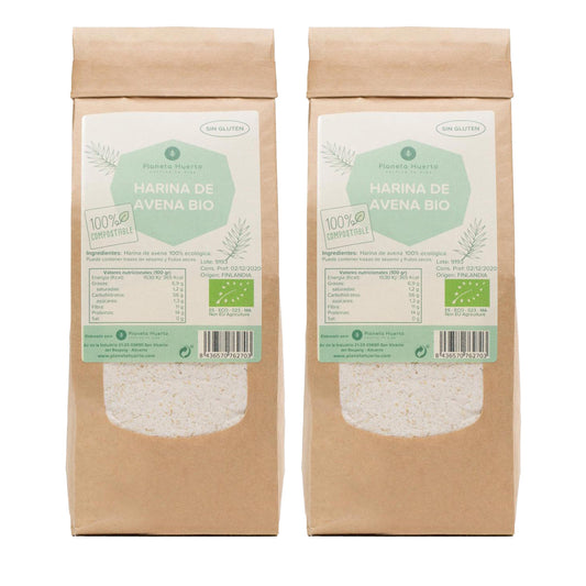 Confezione da 2 farina d'avena senza glutine ECO Planeta Huerto